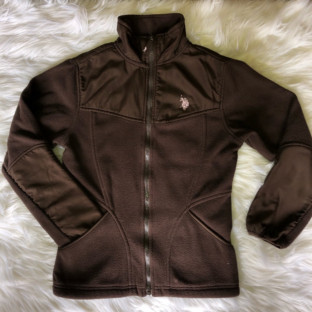 Girls U.S. Polo ASSN. (14-16) brown sweater/jacket